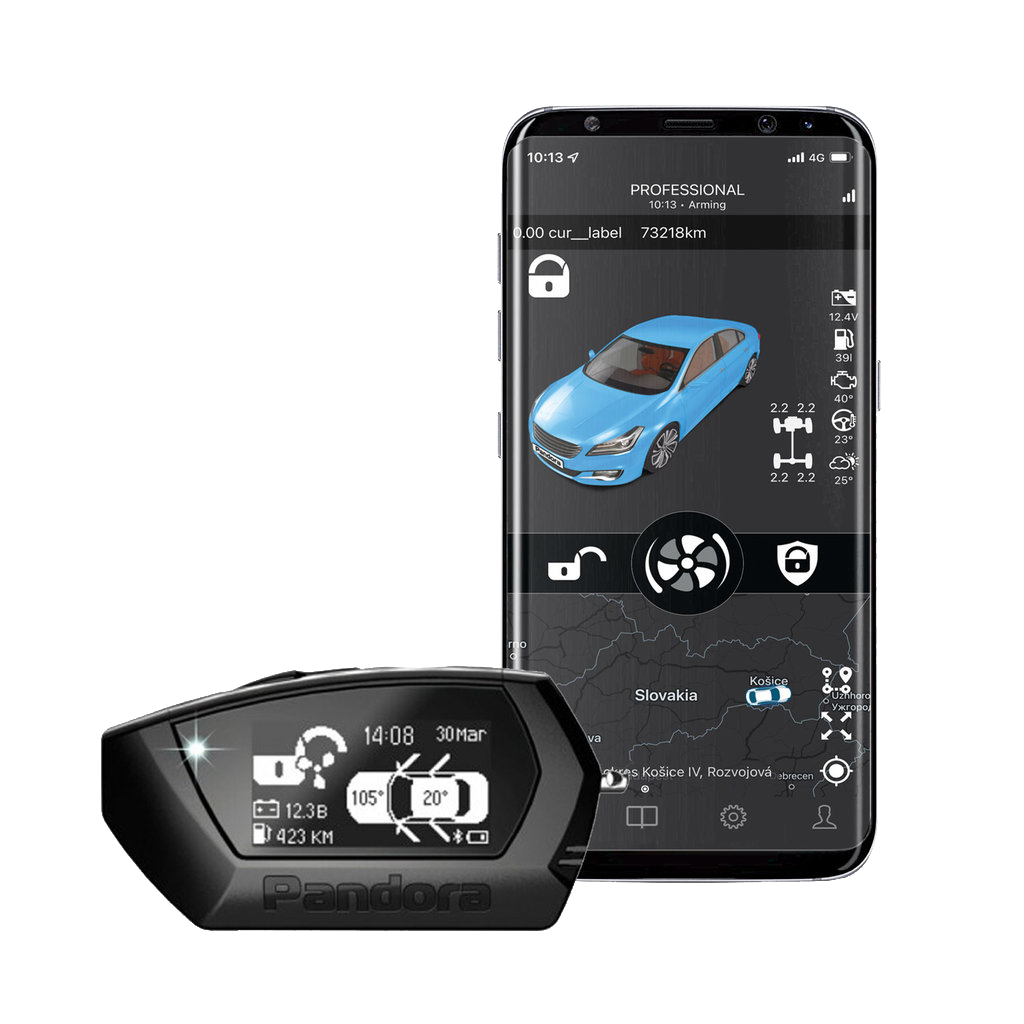 Pandora Professional V3 alarma de coche gsm gps con aplicacion movil en  lineay controlador lcd
